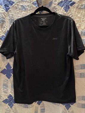 Reebok Men’s Dark Charcoal Crew Neck Athletic Tee